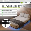 Lova Juskys Metalinis lovos rėmas Palamos 140x200x20 cm juodas su LED