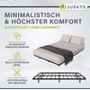 Lova Juskys Metalinis lovos rėmas Palamos 140x200x20 cm juodas su LED