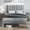 Lova Promotions Platformos lovos rėmas, aptrauktas audiniu, 200x140 cm, pilkas