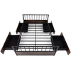 Promotions Viengulė metalinė lovos konstrukcija su 2 stalčiais 204x92x60 cm ruda