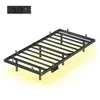 Lova Songmics Lovos rėmas 180x200 cm Juodas metalas