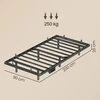 Lova Songmics Lovos rėmas 180x200 cm Juodas metalas