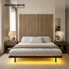 Lova Songmics Lovos rėmas 180x200x26 cm Juodas metalas