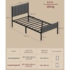 Lova Songmics Lovos rėmas 207x91,5x104 cm Pilkas plienas