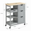 Sobuy Rolling Cart Serving Cart Storage Cabinet Virtuvės sala ant ratų FKW79-HG
