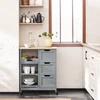 Sobuy Rolling Cart Serving Cart Storage Cabinet Virtuvės sala ant ratų FKW79-HG