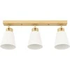 Lubinis šviestuvas Aosom Lubų šviestuvas LED 40W 55x13x20 cm Natūrali mediena, Stiklas