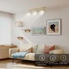 Lubinis šviestuvas Aosom Lubų šviestuvas LED 40W 55x13x20 cm Natūrali mediena, Stiklas