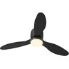 HOMCOM Lubinis ventiliatorius su apšvietimu ir nuotolinio valdymo pultu 115 cm LED lempos su ventiliatoriumi, dvipusis nuolatinės srovės variklis, 3 mentės, 3 šviesos spalvos, 6 greičiai, laikmatis lubinis ventiliatorius miegamajam