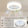 HOMCOM Lubų ventiliatorius su apšvietimu, nuotolinio valdymo pulteliu, LED ventiliatorius, lubų šviestuvas, reguliuojamas ryškumas, 6 greičiai, 40 W lemputė su keičiamu ventiliatoriumi, laikmatis miegamajam, baltas, 46 cm