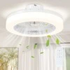 HOMCOM Lubų ventiliatorius su apšvietimu, nuotolinio valdymo pulteliu, LED ventiliatorius, lubų šviestuvas, reguliuojamas ryškumas, 6 greičiai, 40 W lemputė su keičiamu ventiliatoriumi, laikmatis miegamajam, baltas, 46 cm