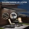 "Outsunny" markizė su rankine rankine rankena, saulės šviesa, sulankstoma rankena, markizė su apsauga nuo saulės UV 50+, balkono markizė su sieniniu laikikliu, 300 cm pločio markizė terasai, balkonui, verandai, pilka