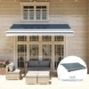 Outsunny Tentinis Audinys Tentinis Audinys su Volanu Atsparus Vandeniui Pakeitimo Audinys 4 x 3 m Tentiniams Audiniams Tentinis Audinys Tentinis Audinys Apsauga Nuo Saulės Sode Balkone Kieme Pilka