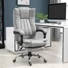 Vinsetto Ergonomiška biuro kėdė su šildymo ir vibracijos funkcija, atlenkimo funkcija, kojų atrama - Pilka 62 x 67 x 113-120 cm