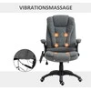 Vinsetto Masažinė kėdė vadovų kėdė biuro kėdė reguliuojamo aukščio ergonominė masažinė pilka 67 x 74 x 116-126 cm