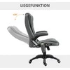 Vinsetto Masažinė kėdė vadovų kėdė biuro kėdė reguliuojamo aukščio ergonominė masažinė pilka 67 x 74 x 116-126 cm