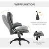 Vinsetto Masažinė kėdė vadovų kėdė biuro kėdė reguliuojamo aukščio ergonominė masažinė pilka 67 x 74 x 116-126 cm