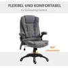Vinsetto Masažinė kėdė vadovų kėdė biuro kėdė reguliuojamo aukščio ergonominė masažinė pilka 67 x 74 x 116-126 cm