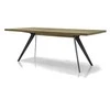 Valgomojo stalas, 200 x 75 x 100 cm, Massa, rudas