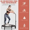 SPORTNOW mini batutas, 102 cm, su LCD monitoriumi, 4 padėčių reguliuojama rankena, iki 100 kg