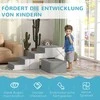 HOMCOM minkštos statybinės kaladėlės 2 putplasčio statybinių kaladėlių rinkinys milžiniškos statybinės kaladėlės statybinis žaislas putplasčio kaladėlės 1-3 metų vaikams odos imitacija EPE