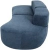 C formos sofa, 280 cm, Nua, tamsiai mėlyna