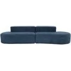 C formos sofa, 280 cm, Nua, tamsiai mėlyna