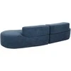 C formos sofa, 280 cm, Nua, tamsiai mėlyna