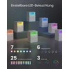 Songmics Vasagle 2 naktiniai staliukai su reguliuojamu LED apšvietimu, debesų baltumo