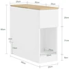 TV staliukas Naktinis staliukas, SoBuy FBT162-WN, 25x65x60 cm, baltos spalvos ir medžio