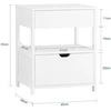 Naktinis staliukas, SoBuy FRG258-II-W, 45x38x55 cm