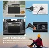 "Outsunny" kompresorinė šaldymo dėžė 56L, šaldymo dėžė automobiliui 12/24V DC ir 240V AC iki -20°C, nešiojama šaldymo dėžė su ECO/MAX režimais, mini šaldytuvas su teleskopiniu stulpu, ratuku, skirtas stovyklavimui, sunkvežimiui, valčiai ir lizdui