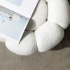 Novanook Pufas, PERLE, 61x61x31 cm, Baltas