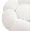 Novanook Pufas, PERLE, 61x61x31 cm, Baltas