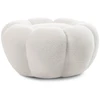 Novanook Pufas, PERLE, 61x61x31 cm, Baltas