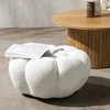 Novanook Pufas, PERLE, 61x61x31 cm, Baltas
