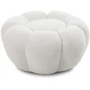 Novanook Pufas, PERLE, 61x61x31 cm, Baltas