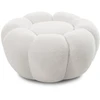 Novanook Pufas, PERLE, 61x61x31 cm, Baltas