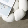 Novanook Pufas, PERLE, 61x61x31 cm, Baltas
