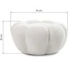 Novanook Pufas, PERLE, 61x61x31 cm, Baltas