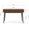 Novanook Rašomasis stalas, ORA, 120x50x78 cm, Riešutas