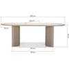 Novanook Valgomojo stalas, LOREN, 75x220x100 cm, Smėlio spalvos