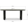Novanook Valgomojo stalas, MARIS, 76x200x100 cm, Tamsiai rudas