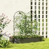 Outsunny metalinė grotelė vijokliniams augalams, 2 vnt. rinkinys, įsmeigiama, nerūdijanti, su paukščių motyvu, 50x120 cm, atrama pomidorams, gėlėms ir kambariniams augalams, juoda