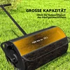 Outsunny komposto barstytuvas 300L 61x40cm, trąšų barstytuvas vejai ir sodui, su T formos rankena, metalinis tinklelis, durpių samanų barstytuvas, vejos priežiūros įrankis kompostui, mėšlui, trąšoms ir sėkloms, juodas