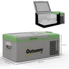 Outsunny kompresorinis šaldytuvas 16 l, automobilinis šaldytuvas 12/24 V DC ir 100-240 V AC, iki -20 °C, nešiojama šaldymo dėžė su MAX/ECO režimais, mini šaldytuvas stovyklavimui, sunkvežimiui, valčiai, kemperiui ir elektros lizdui