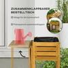 Outsunny pakelta lysvė, gėlių vazonas, sodinimo dėžė su atlenkiamu stalviršiu, prieskonių lysvė su neaustinės medžiagos pamušalu, medinė, ruda, 64 x 80 x 30 cm