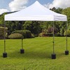 Outsunny Švenčių palapinės svoris, paviljono svoris iki 5kg, HDPE plastikas, juodas, Ø25x6cm