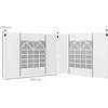 Outsunny paviljono šoninių sienelių rinkinys, 2 vnt., sienelės su langais ir durimis, skirtos 3x3/3x6 m paviljono palapinei, Oksfordo audinys, baltos