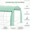 Outsunny polietileninis šiltnamis, tunelinis 3,97x3x2m, erdvus, apsauga nuo UV, pakeliamos dangos, plienas, žalias